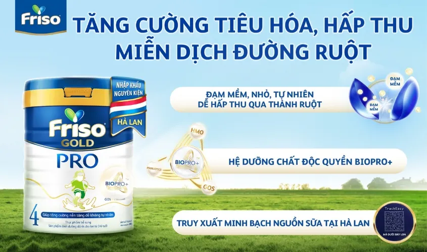 Sữa bột Friso Gold Pro số 4 800g (3 - 6 tuổi)