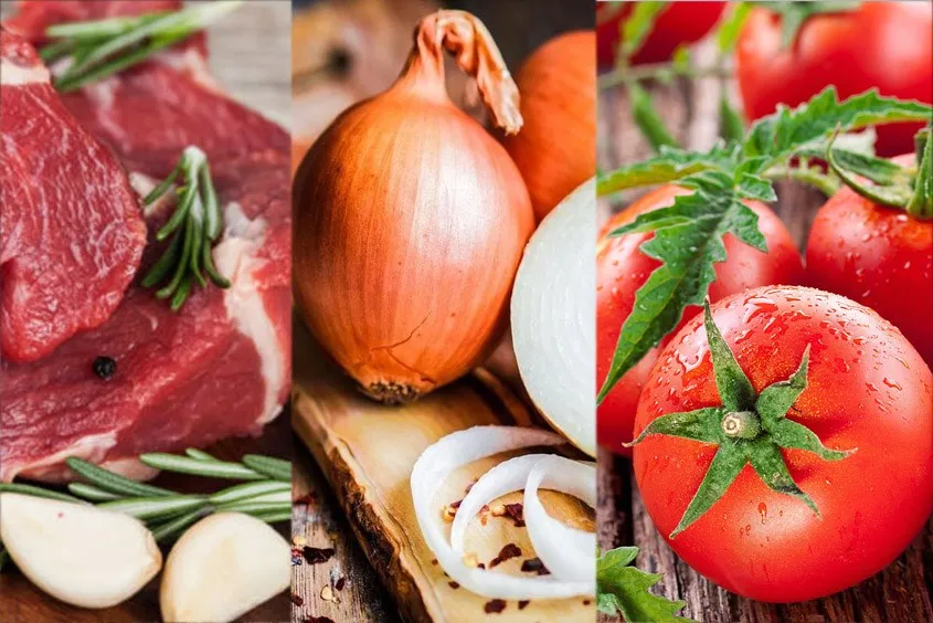 Súp thịt bò cà chua giàu vitamin C giúp tăng hấp thu sắt