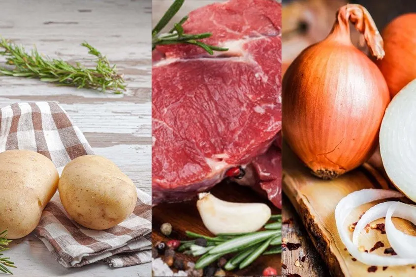 Súp thịt bò khoai tây cung cấp năng lượng bền vững cho bé