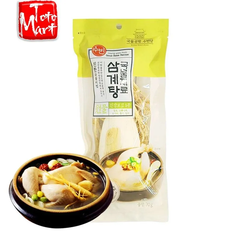 Gói gia vị hầm gà Hàn Quốc với các thành phần dược liệu tự nhiên
