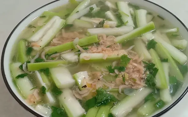 canh mướp tép khô