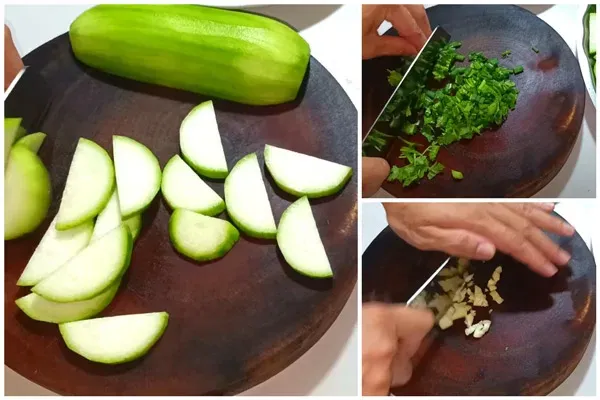 Thái bí thành miếng mỏng vừa ăn