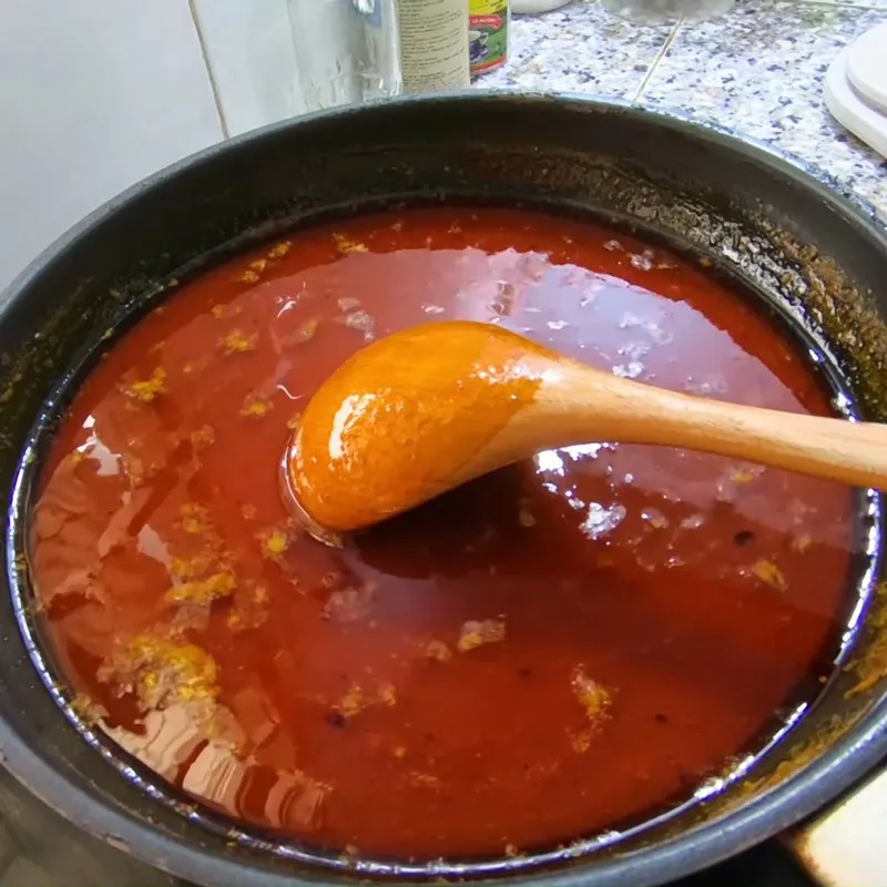 Thành phẩm gia vị ướp đồ nướng BBQ màu vàng óng, đậm đà