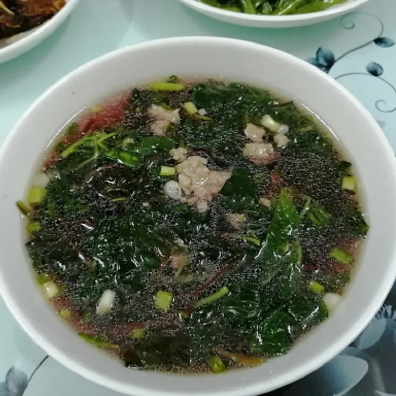 Bước 4 Thành phẩm Canh rau dền thịt băm