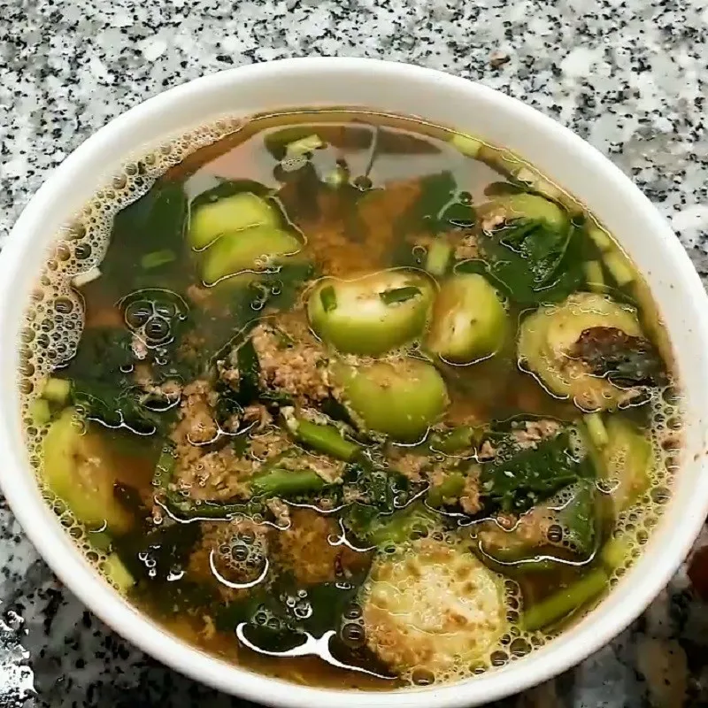 Bước 4 Thành phẩm Canh riêu cua nấu tập tàng