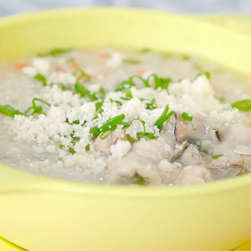 Bước 6 Thành phẩm Cháo hàu cải bó xôi rau củ