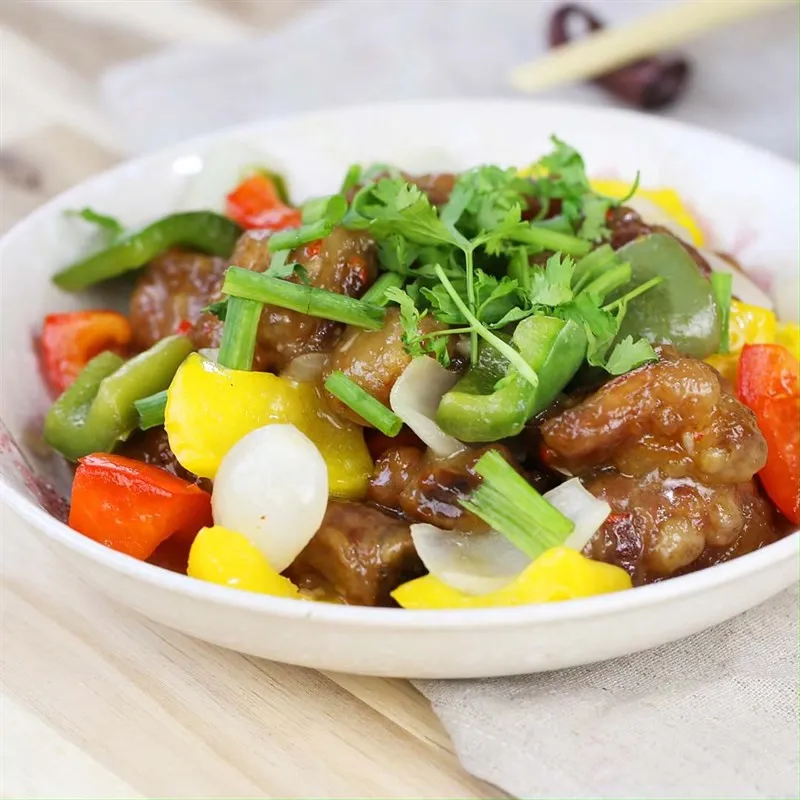 Thành phẩm sườn xào chua ngọt