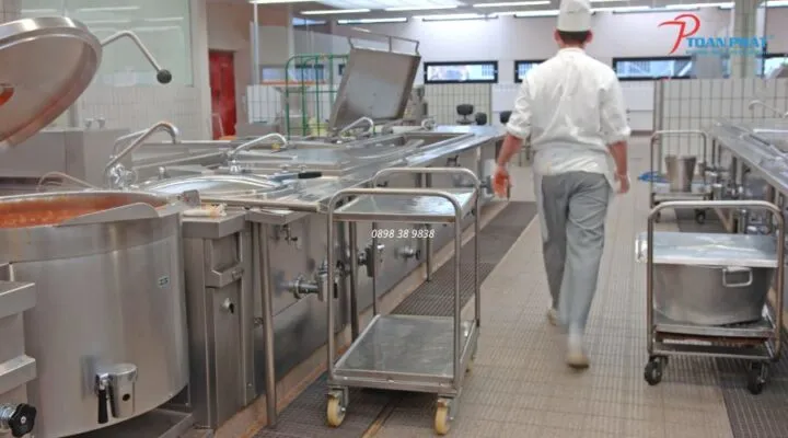 Thiết kế bếp nhà hàng dạng phân khu