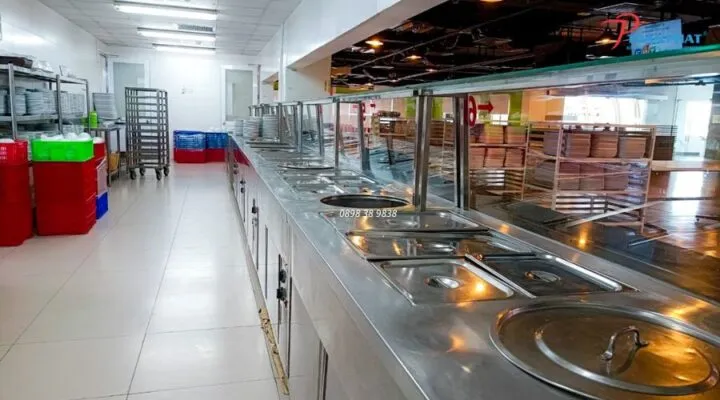 Thiết kế bếp nhà hàng mở