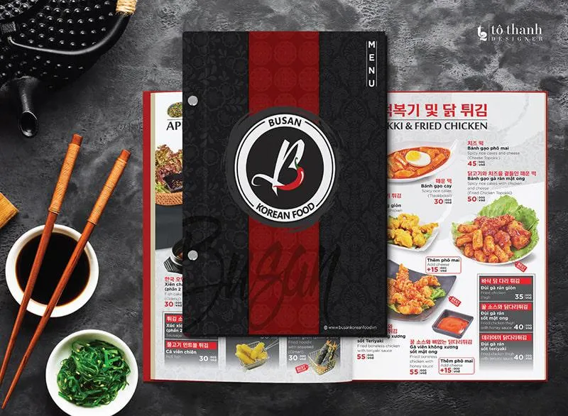 Thực đơn nhà hàng Hàn Quốc