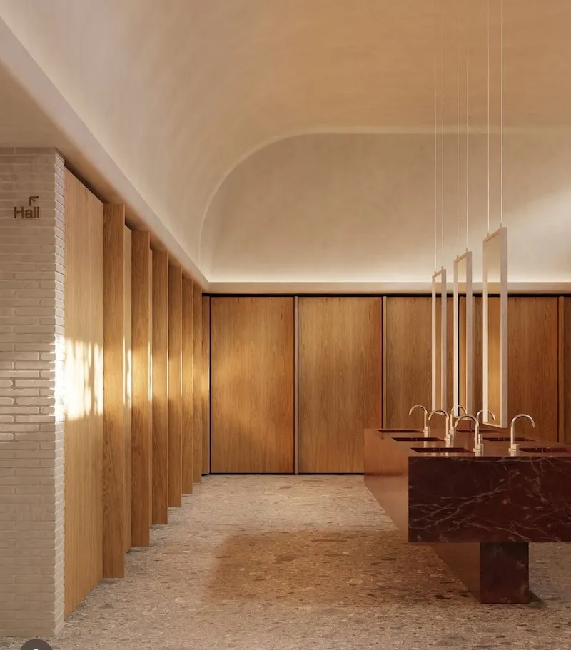 Các thiết bị vệ sinh hiện đại như bồn cầu cảm ứng, vòi rửa tự động, máy sấy tay giúp tối ưu trải nghiệm khách hàng và tiết kiệm năng lượng