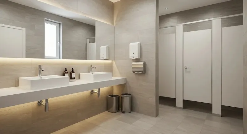 Nguyên tắc đảm bảo an toàn & thân thiện với mọi đối tượng yêu cầu sàn chống trượt, lối đi rộng rãi, tay vịn và thiết bị phù hợp người già, trẻ em, người khuyết tật