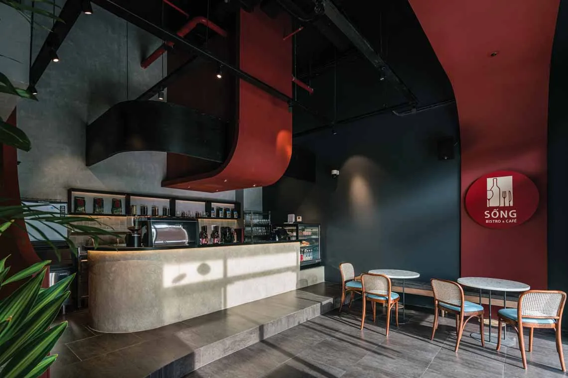 Mặt tiền shophouse của SỐNG Bistro