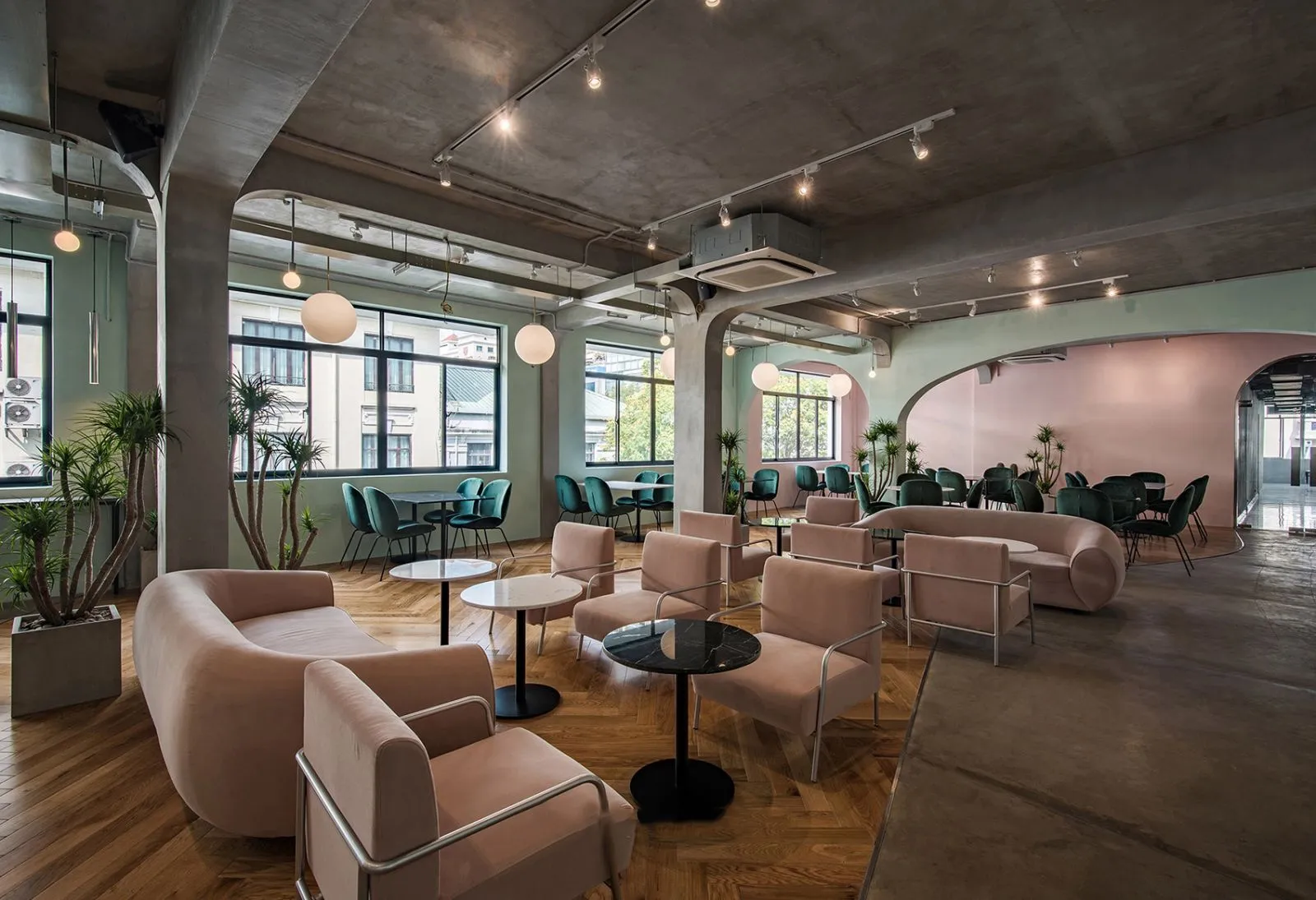 Khu vực bếp mở hiện đại