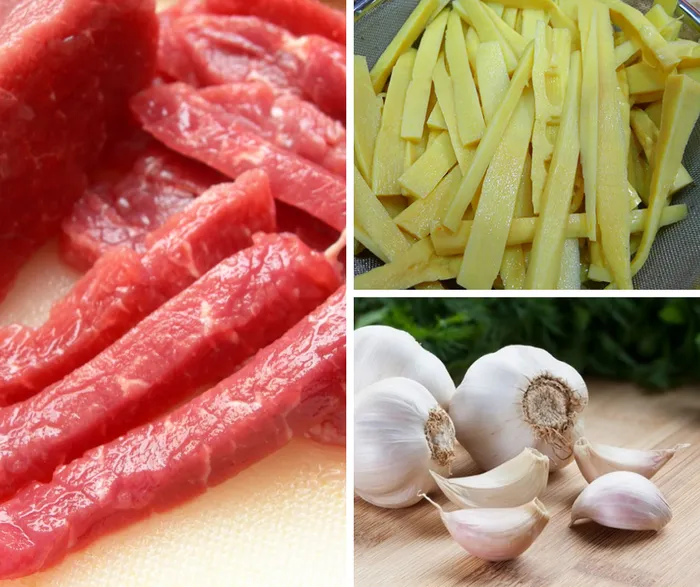 Danh sách nguyên liệu tươi ngon để chuẩn bị cho món thịt bò nấu măng chua