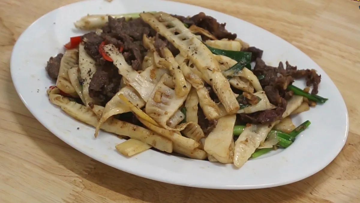 2 cách chế biến măng trúc xào thịt bò và thịt bê thơm ngon