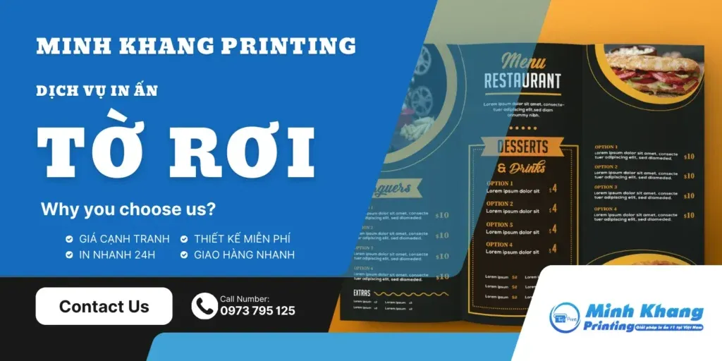 Thiết kế in ấn mẫu tờ rơi quảng cáo đồ ăn siêu đẹp cho các nhà hàng hiện đại