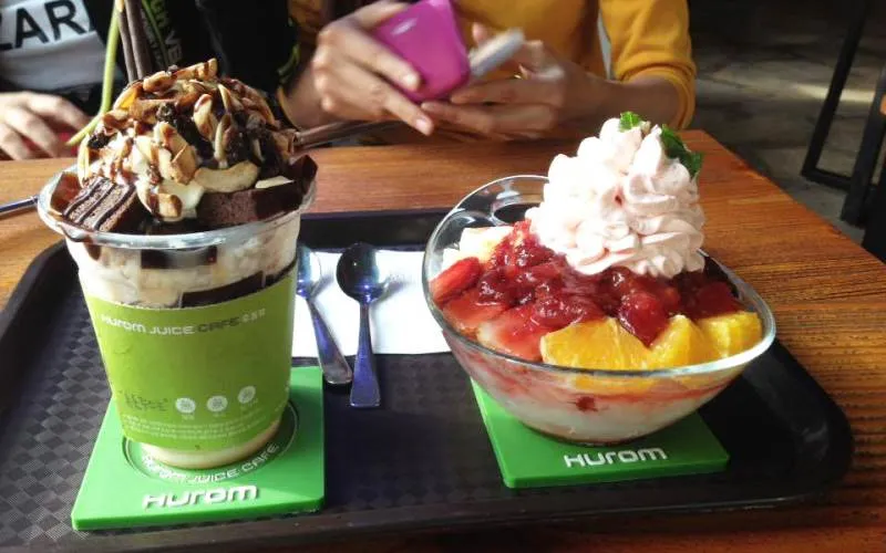 Bingsu kem tuyết phong cách Hàn Quốc tại Hurom Juice