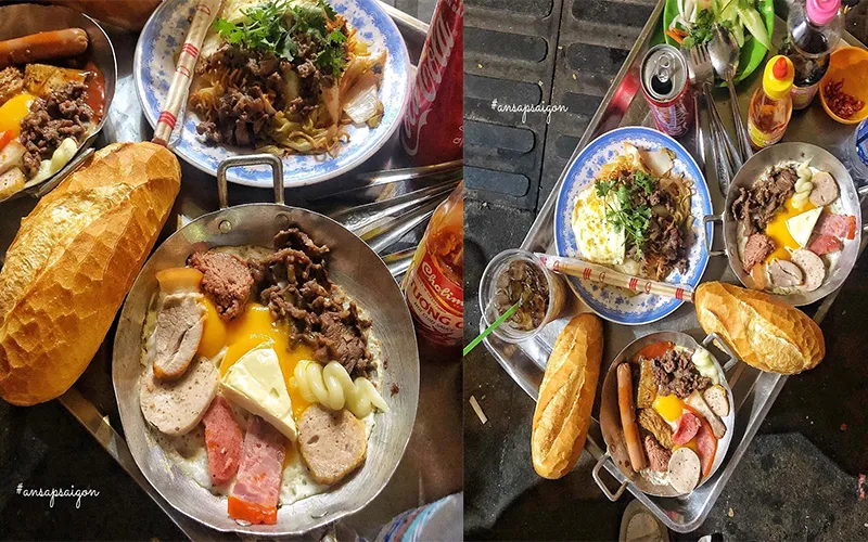 Bánh mì chảo đêm khuya