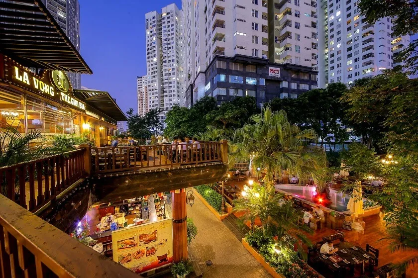 Kết cấu tre độc đáo trong kiến trúc nhà hàng Lã Vọng