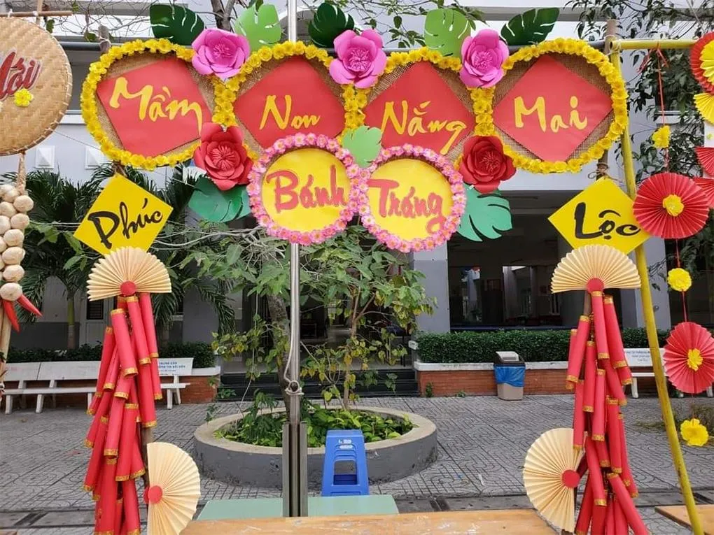 Trang trí gian hàng ẩm thực dân gian