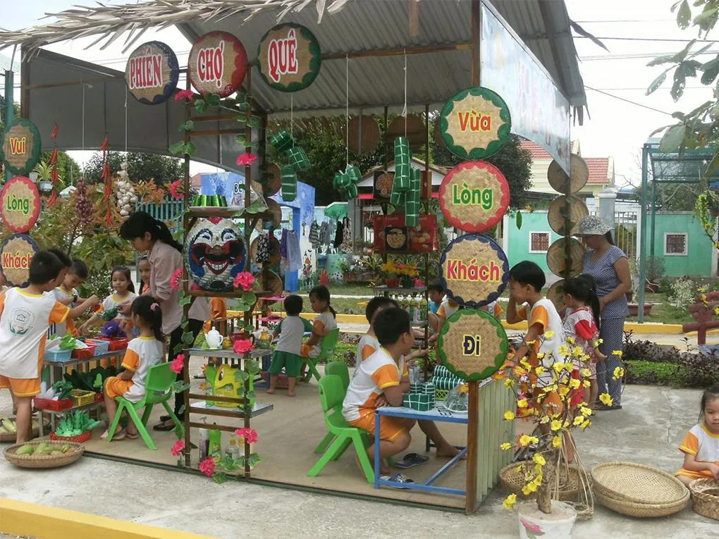 Trang trí gian hàng ẩm thực dân gian