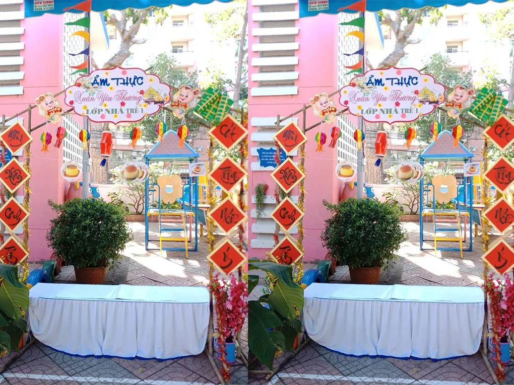 Trang trí gian hàng ẩm thực đơn giản, dễ làm