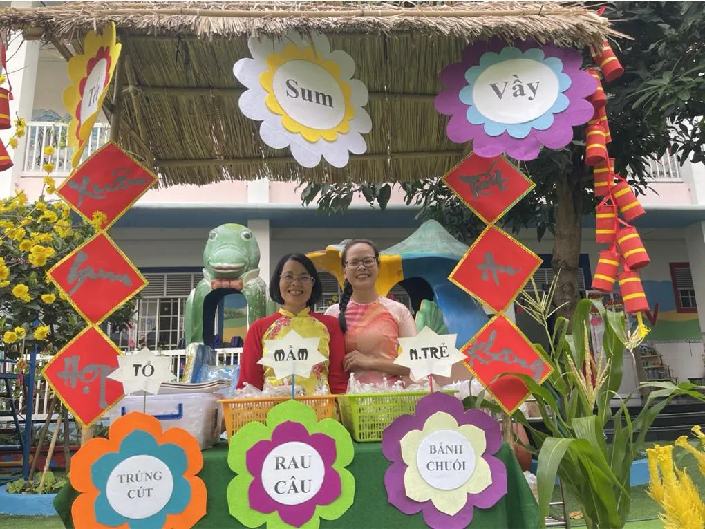 Trang trí gian hàng ẩm thực đơn giản, dễ làm