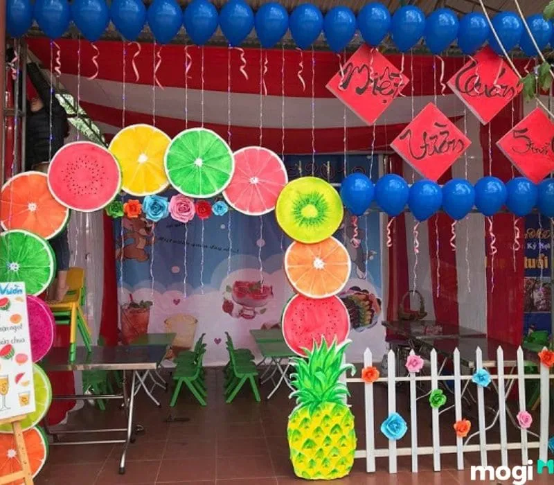 Trang trí dễ thương cho gian hàng đồ ngọt