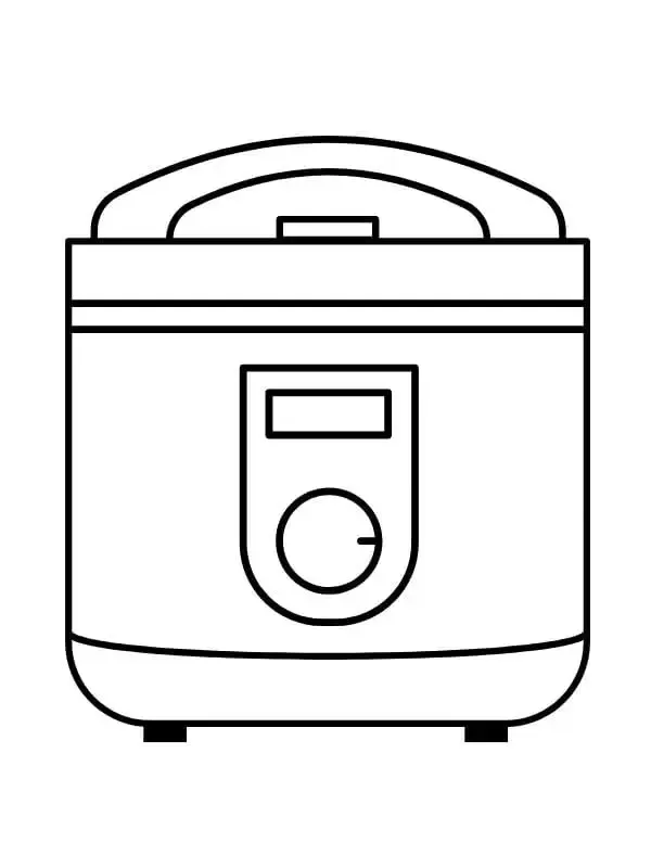 tranh tô màu đồ dùng nhà bếp nồi cơm điện