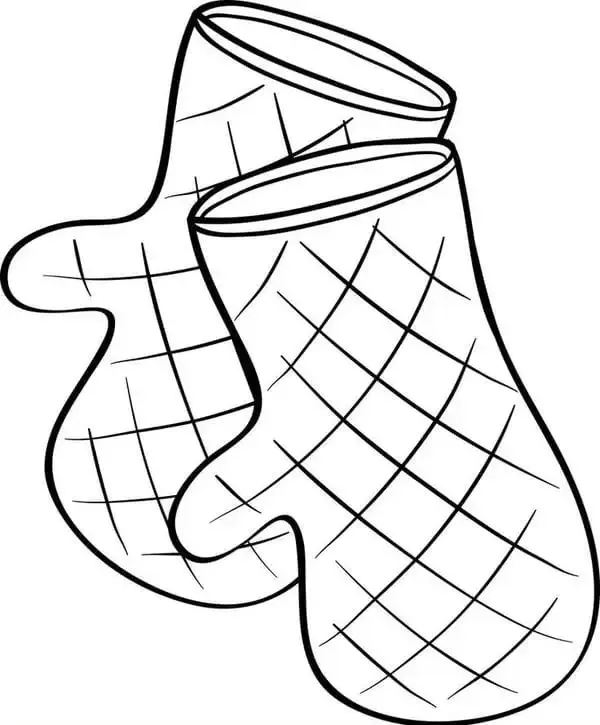 tranh tô màu đồ dùng nấu ăn gang tay