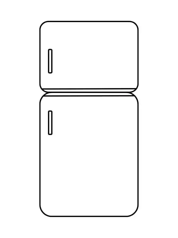 tranh tô màu đồ dùng nấu ăn tủ lạnh to