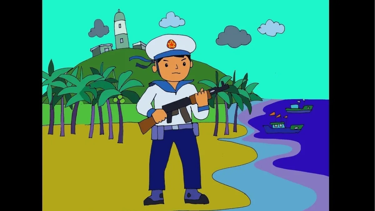 Mẫu 3: Hải quân bảo vệ biển đảo