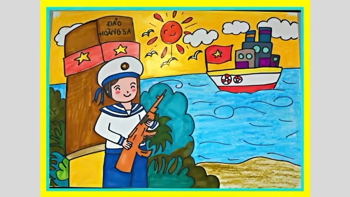 Mẫu 5: Hải quân bảo vệ biển đảo