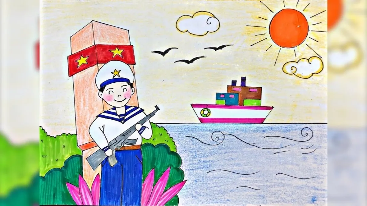 Mẫu 8: Hải quân bảo vệ biển đảo