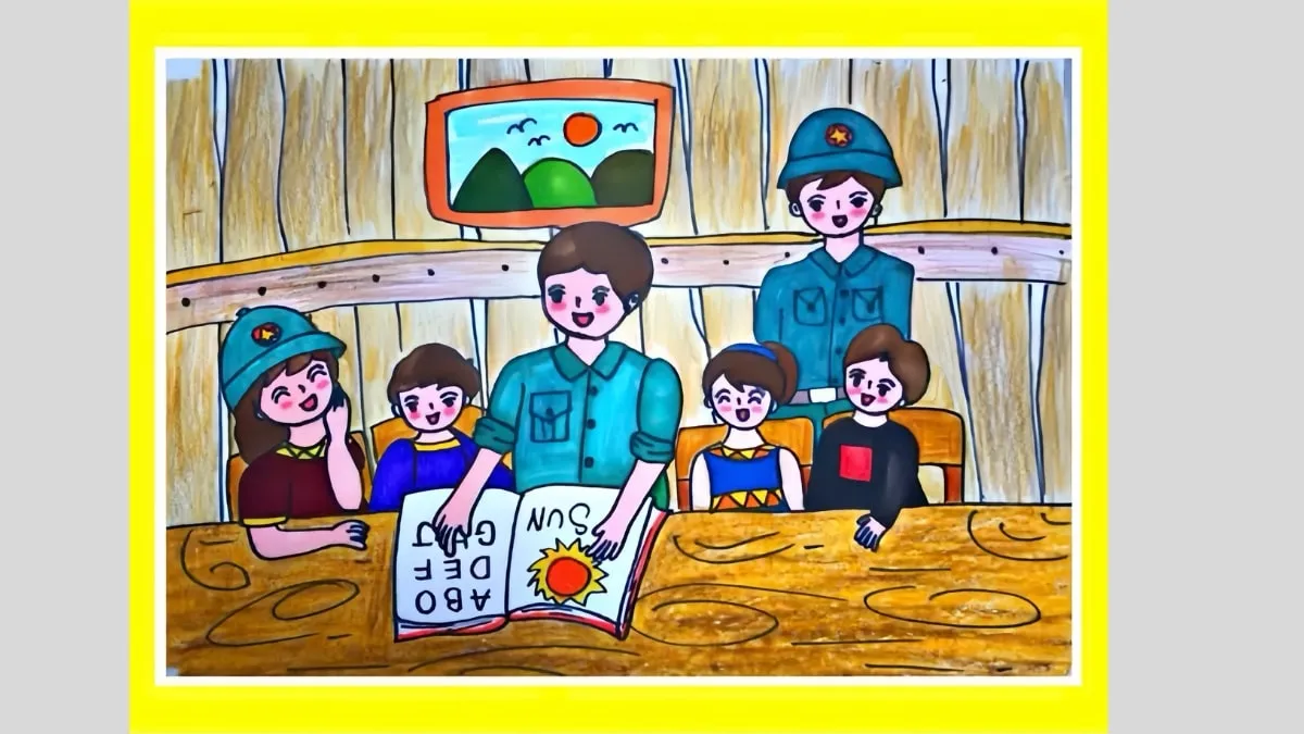 Mẫu 1: Dạy chữ cho dân