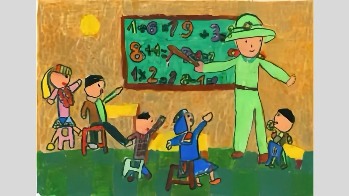 Mẫu 3: Dạy chữ cho dân