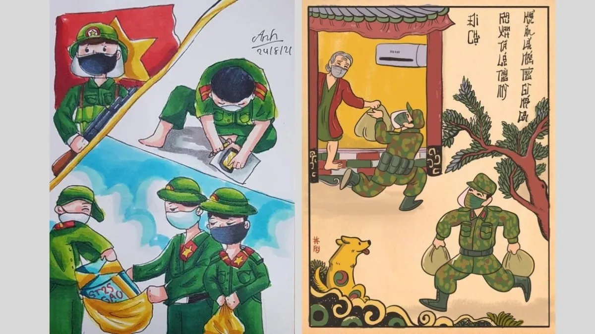 Mẫu 1: Chống dịch cùng dân