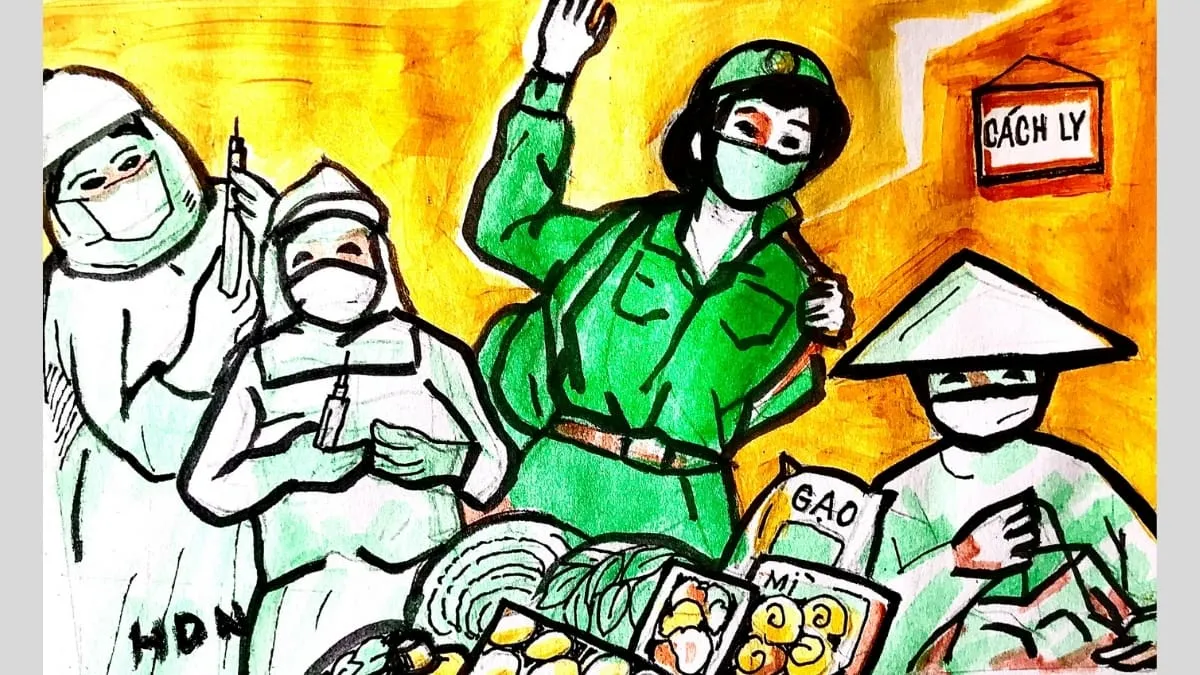 Mẫu 5: Chống dịch cùng dân