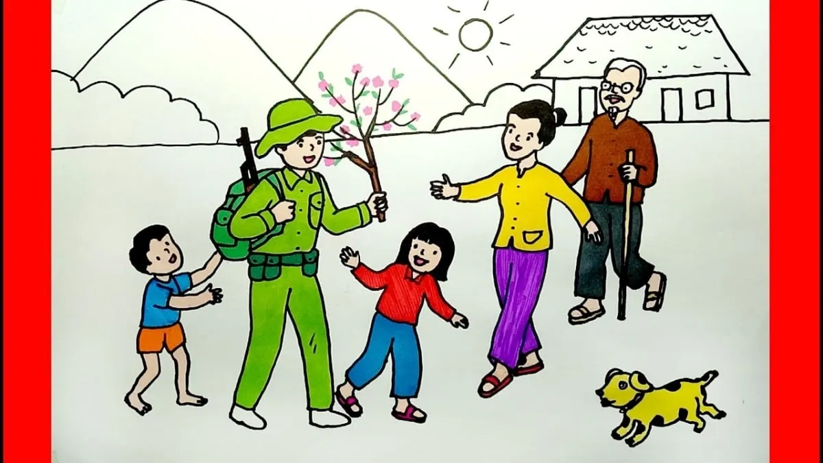 Mẫu 1: Đón Tết