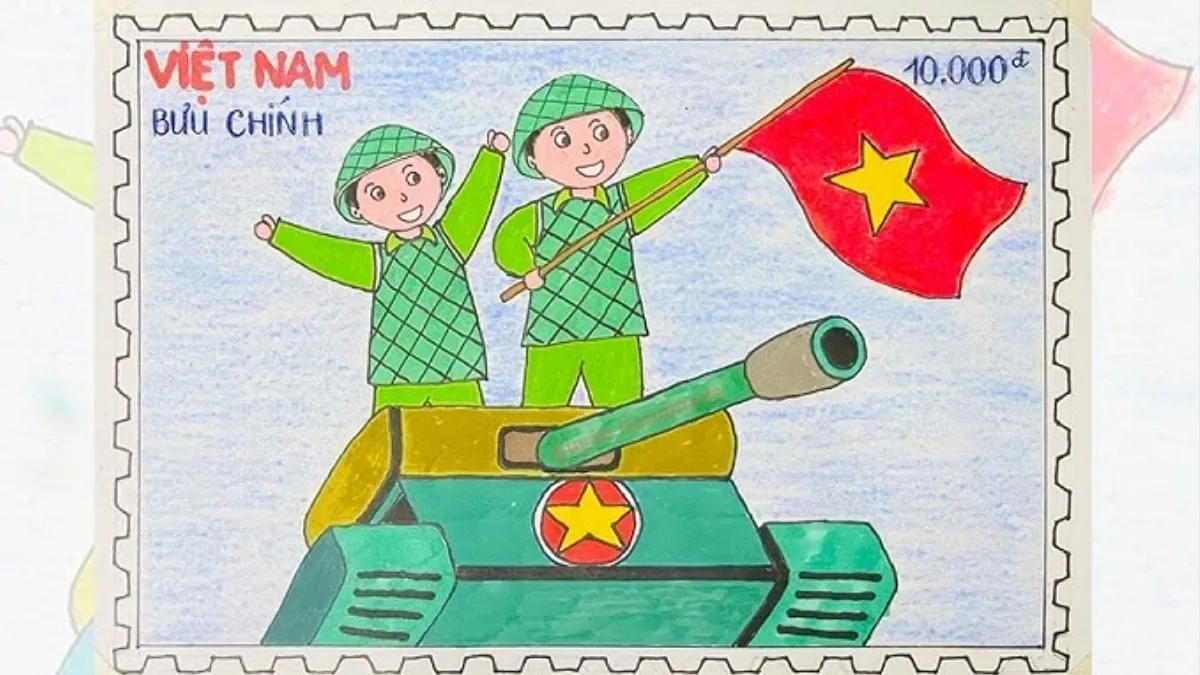 Mẫu 6: Bộ đội và xe tăng