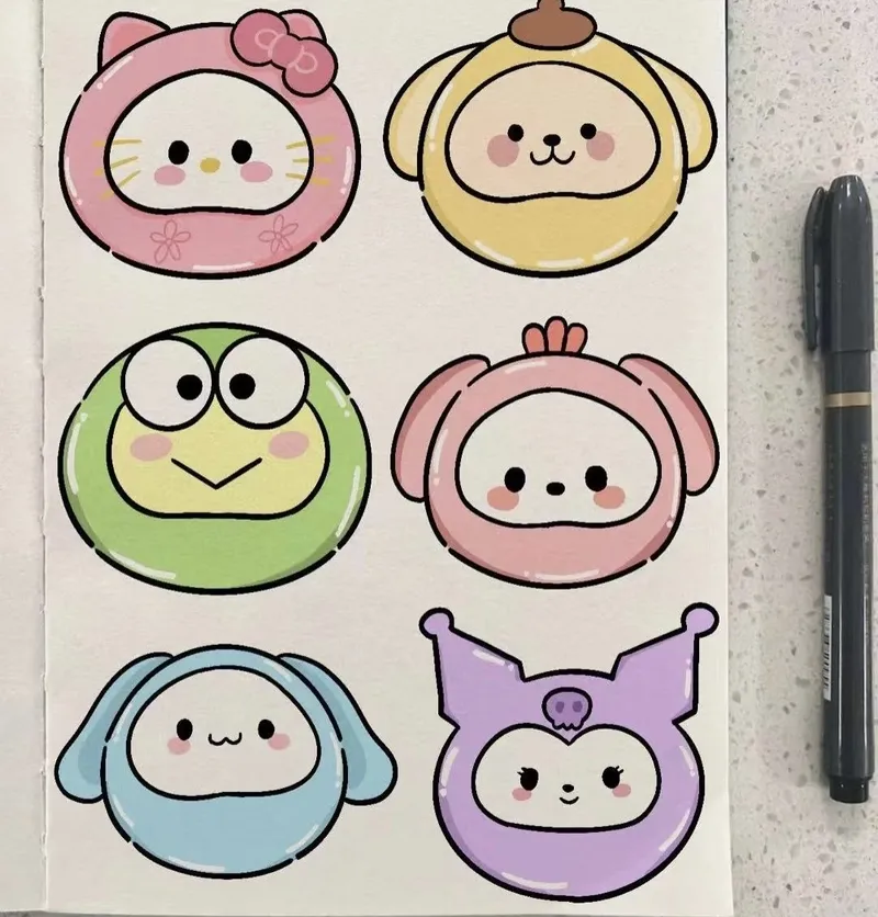 Tranh vẽ cute với nhiều chủ đề đa dạng