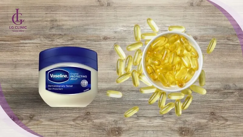 Trộn vaseline và vitamin E