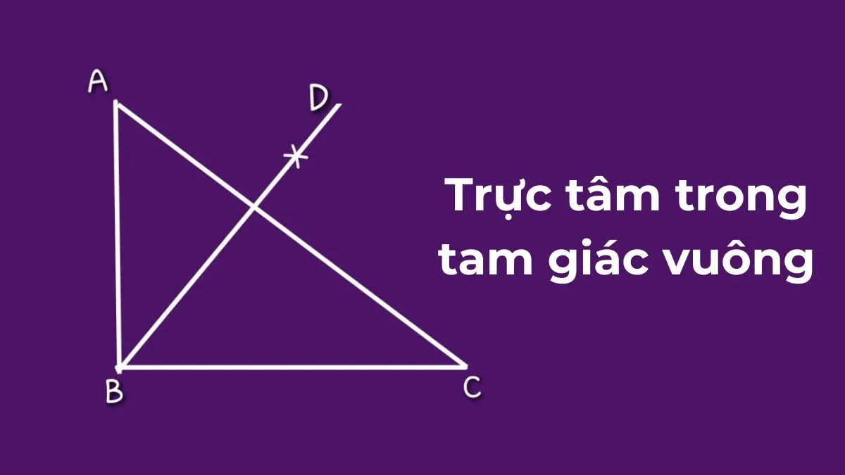 Trực tâm tam giác vuông tại đỉnh góc vuông