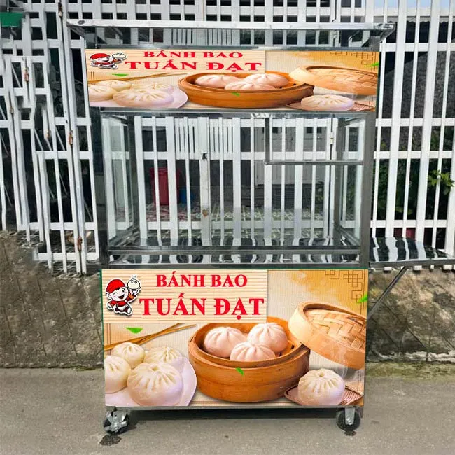 Tủ kính bán bánh bao