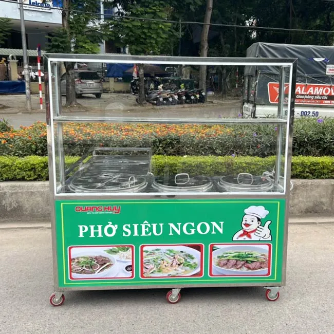Tủ kính bán bún phở