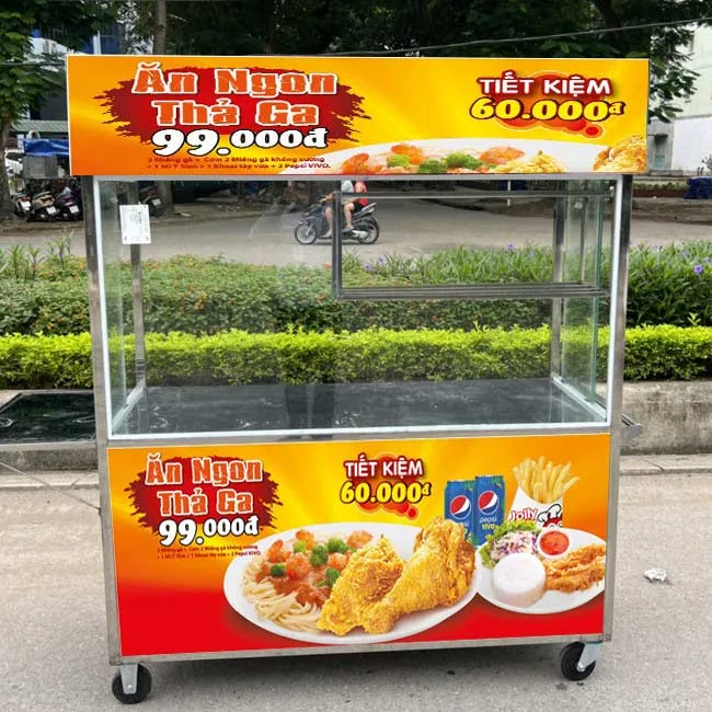 Tủ kính bán đồ ăn vặt kanawa