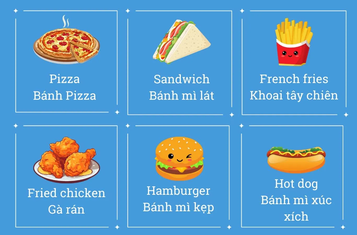 Từ mới tiếng Anh các món ăn nhanh