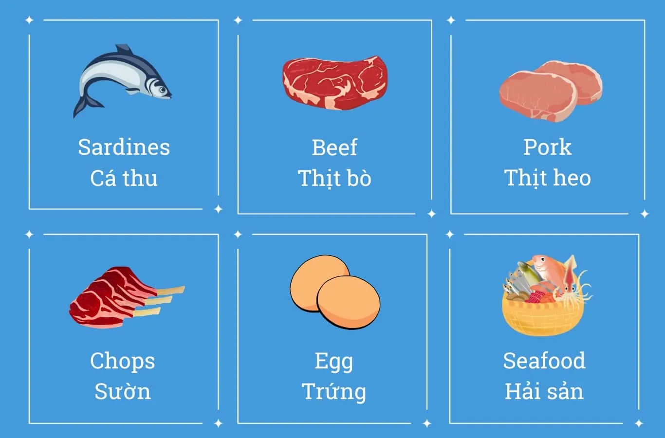 Từ vựng tiếng Anh về nguyên liệu nấu ăn