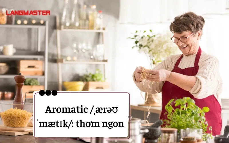 Tính từ mô tả hương vị và trạng thái của món ăn sau khi nấu